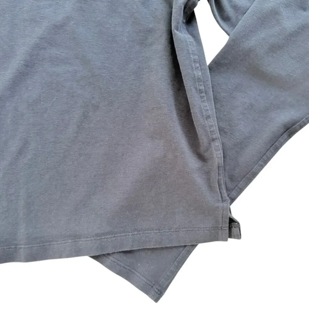 Lululemon Classic-Fit Cotton-Blend T-Shirt Noman True Navy Blue Size 4 Hip Fit